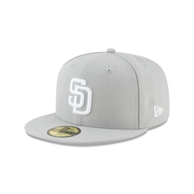 Grey San Diego Padres Hat - New Era MLB Basic 59FIFTY Fitted Caps USA2541736